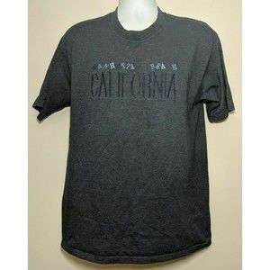 Vintage Manhattan Beach California Surfing Shirt Striped Single Stitch Men Large